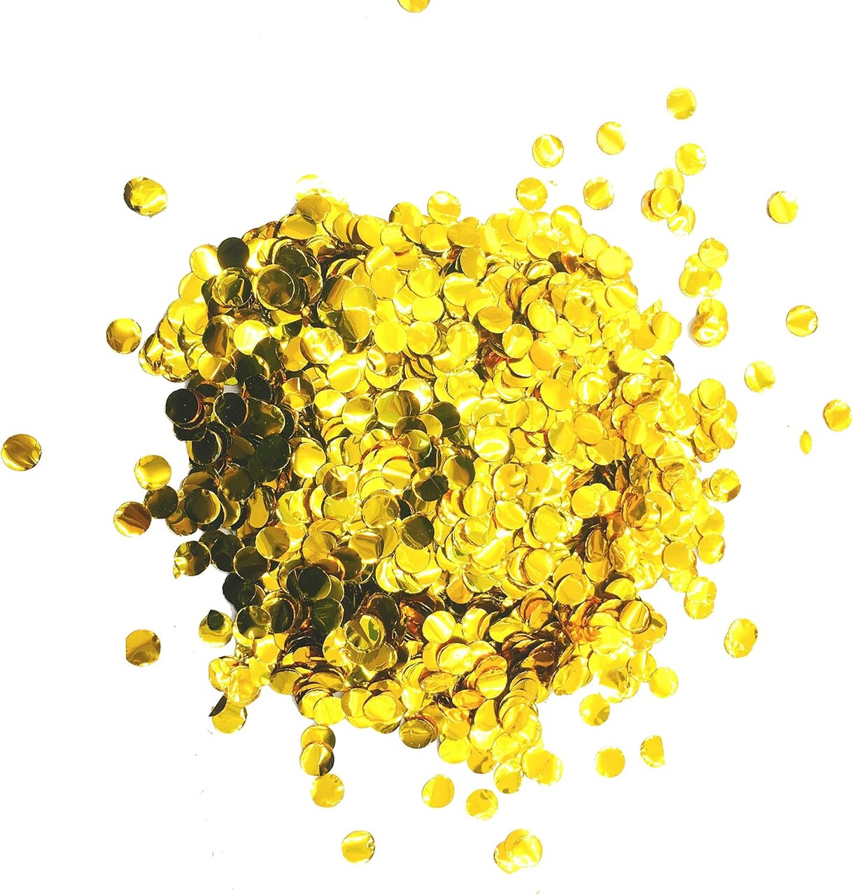 Gold Foil Mylar Round Confetti Circle Dot Graduation Wedding Table Scatter Centerpieces Baby Shower Birthday Engagement Reception Party Favors Decorations Celebrations